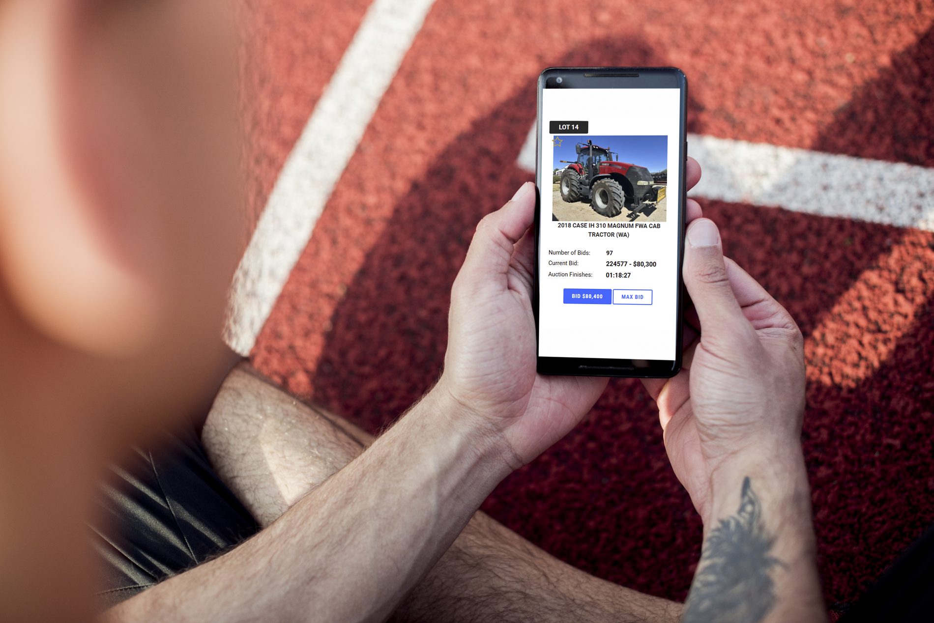 Bidding on EasyBids from a mobile phone